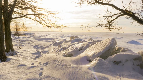 Paysage hivernal tranquille et pittoresque — Photo