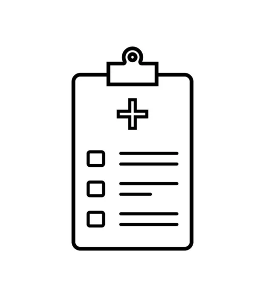 Icon Health Patient Registration Patient Clipboard Check Health Checklist Data — Stock Vector