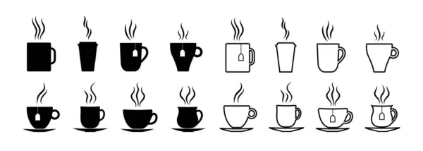 Icône Tasse Pour Café Thé Silhouette Tasse Pour Café Espresso — Image vectorielle