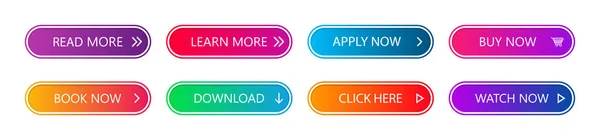 Taste Für Web Handlungsaufruf Mit Design Buttons Gradient Icons Für — Stockvektor