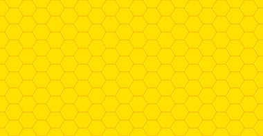 Bal tarağı. Bal peteği deseni. Arı için sarı arka plan. Arı kovanı için bal tarağı dokusu. Sarı altıgen duvar kâğıdı. Balmumu arka plan tasarımı. Altın pürüzsüz desen. Doğal etiket. Vektör.