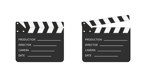 Movie Clapper Board Slate Clapperboard Director Film Take Video Clapboard — Stock Vector