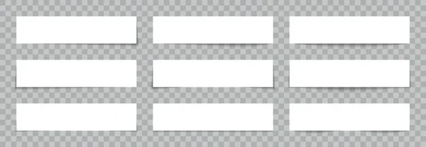 Papier Mit Schattenwirkung Realistisches Weißes Banner Box Mit Rahmen Für — Stockvektor