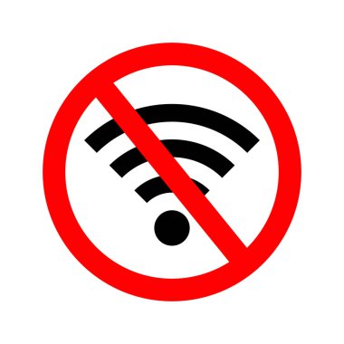 Karı hatası. Wifi sinyali çevrimdışı. İnternetin simgesi. İnternetin kötü kablosuz bağlantısı. Wi-fi anteninin sembolü. Sinyali kaybettik. Yasak bölge iletişimi. Şebekeyi durdur ya da engelle. Vektör.