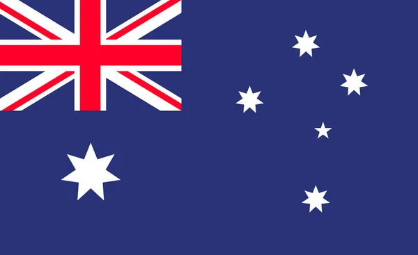 Avustralya Bayrağı Avustralya Haçı Yıldız Avustralya Nın Ulusal Amblemi Avustralyalı — Stok Vektör