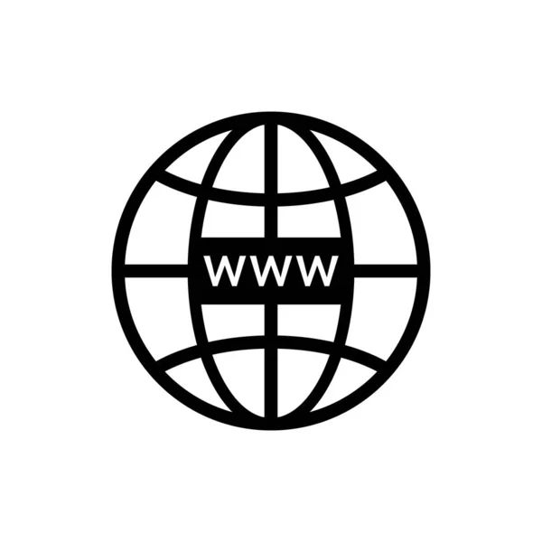 Значок Веб Сайта Символ Www Интернет Домена Ссылки Сайт Нажмите — стоковый вектор
