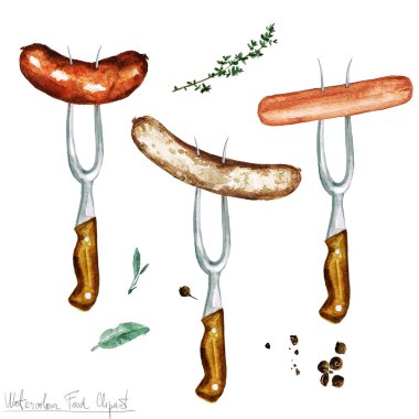 Suluboya gıda Clipart - sosis