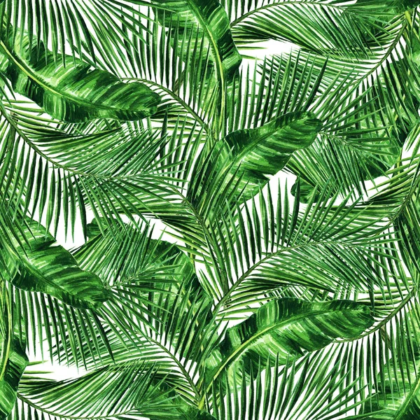 Watercolor Seamless pattern - Tropical background — Stock Photo, Image