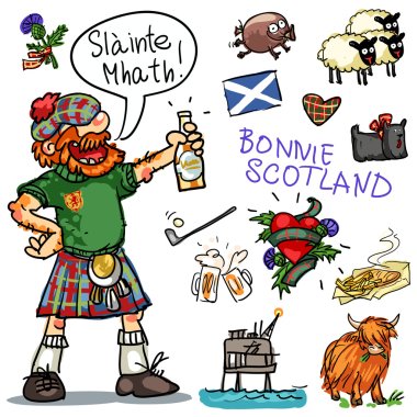 Bonnie Scotland cartoon clipart collection clipart
