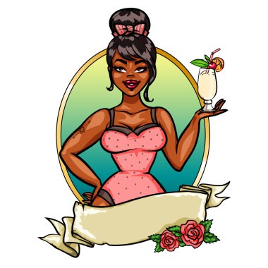 Beach parti etiketi metin için yer ile.