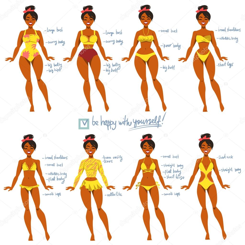 Body Types and Swimwear Stock Vector by ©nataliahubbert 81688252