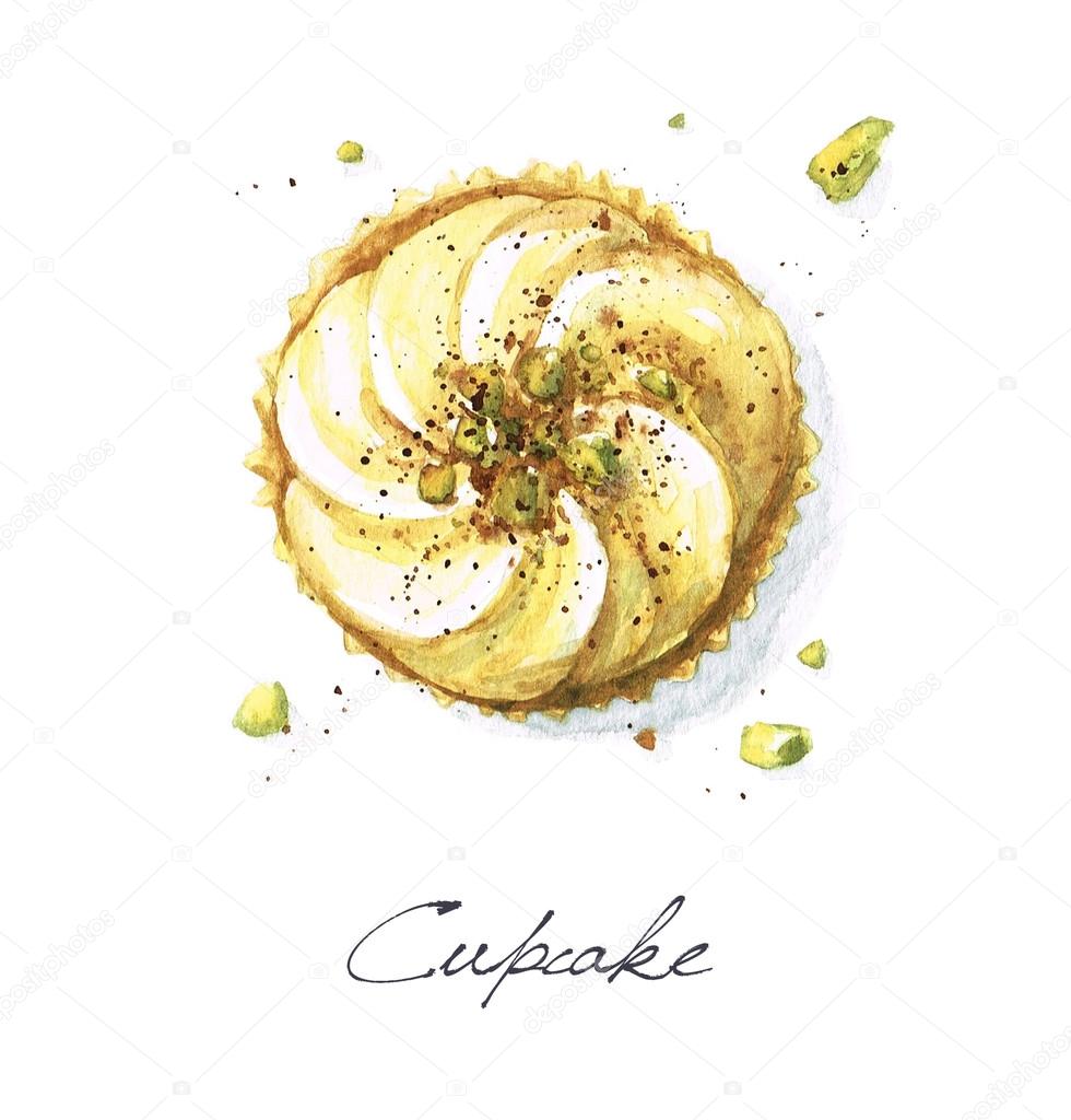 Cupcake - Watercolor Food Collection