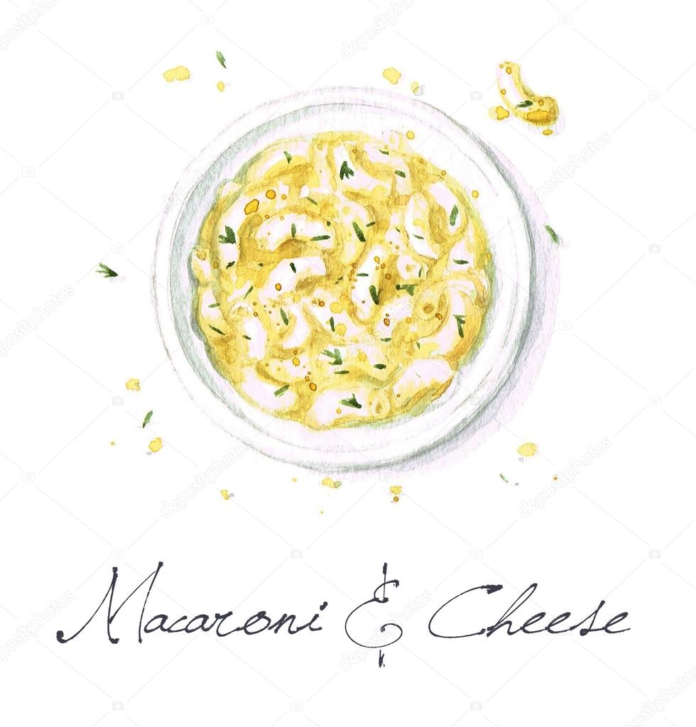 Macaroni and Cheese - Watercolor Food Collection