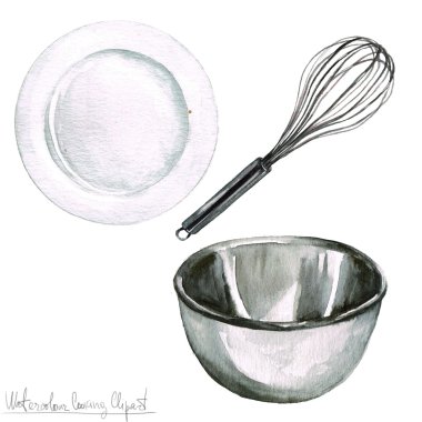 Clipart - mutfak pişirme suluboya