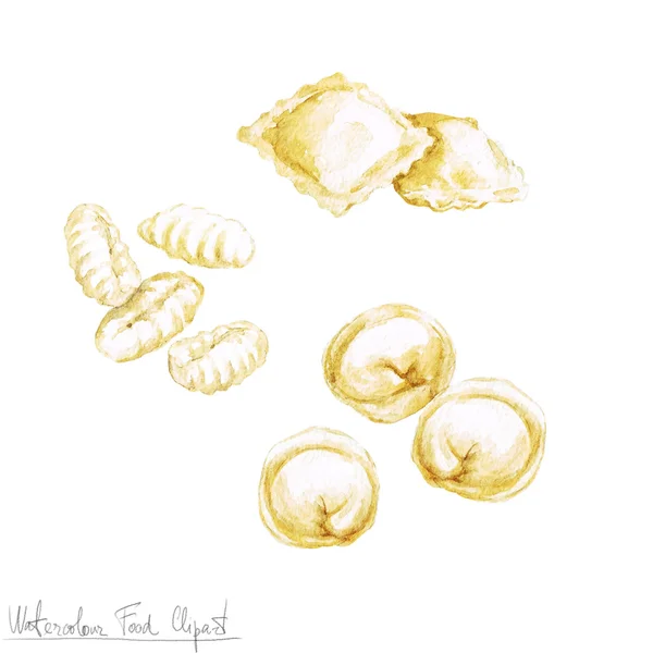 Clipart alimentare ad acquerello - Pasta — Foto Stock
