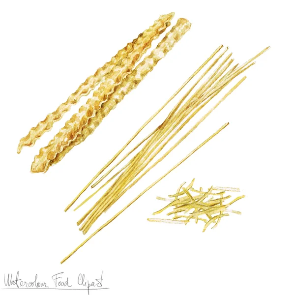 Aquarel voedsel Clipart - Pasta — Stockfoto