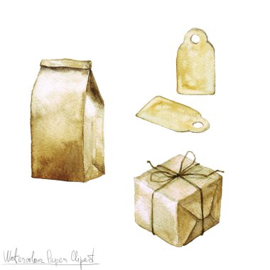 Suluboya kağıdı Clipart - paketleri ve sargı