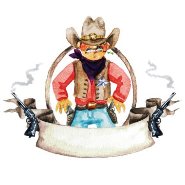 Rodeo suluboya etiket metin için yer ile