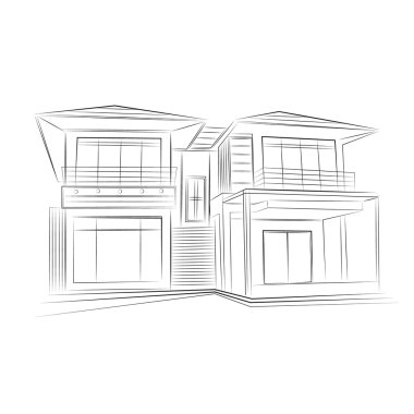 3D render ev tel çerçeve. Beyaz arka plan