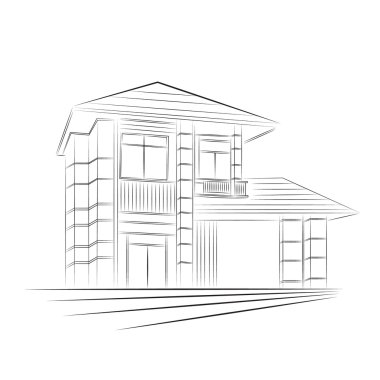 3D render ev tel çerçeve. Beyaz arka plan