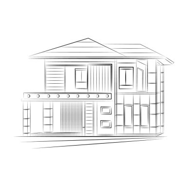 3D render ev tel çerçeve. Beyaz arka plan