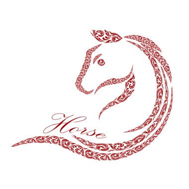 at logo tasarımı, vektör çizim.