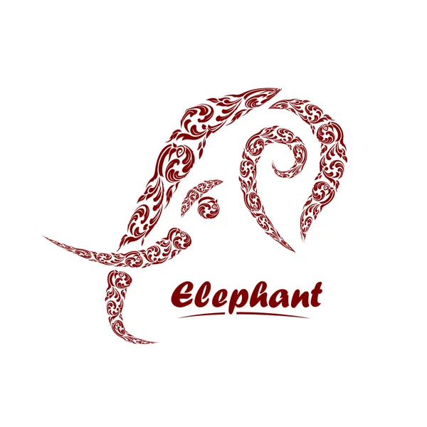 Design do logotipo do elefante, ilustração vetorial . — Vetor de Stock