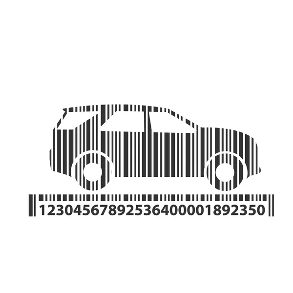 Automobili come codice a barre, illustrazione vettoriale — Vettoriale Stock