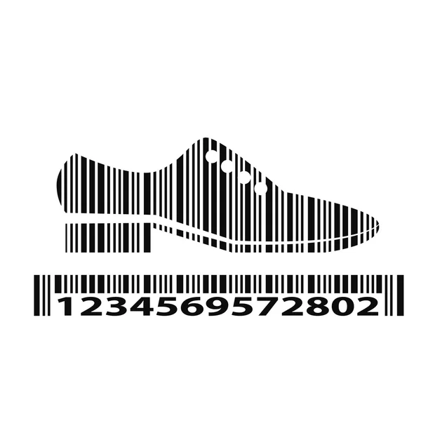 Shoes as barcode, vector illustration. — Stock Vector