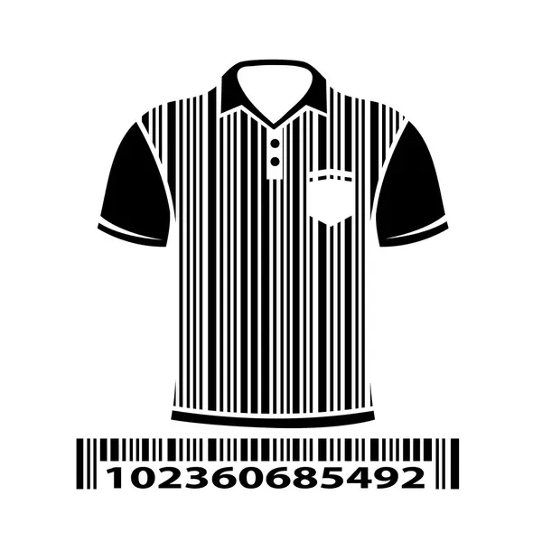 Shirt as barcode, vector illustration. — Stock Vector