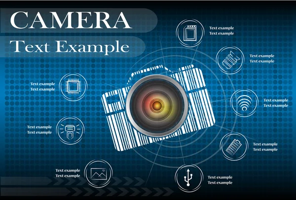 Camera en Video pictogrammen, illustratie EPS-10 — Stockvector