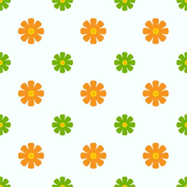 Çiçekli kusursuz desen, Vektör dokusu çizimi.