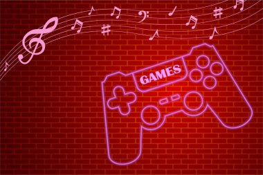 Joystick logo vektör tasarım şablonu. Vektör illüstrasyonu.