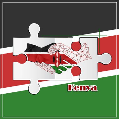 Kenya bayrağından yapılan el sıkışma logosu