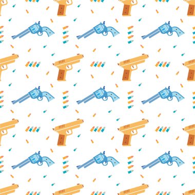 Kusursuz patern tabancası, vektör çizimi.