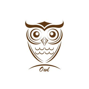 Beyaz arkaplanda baykuş vektör tasarımı