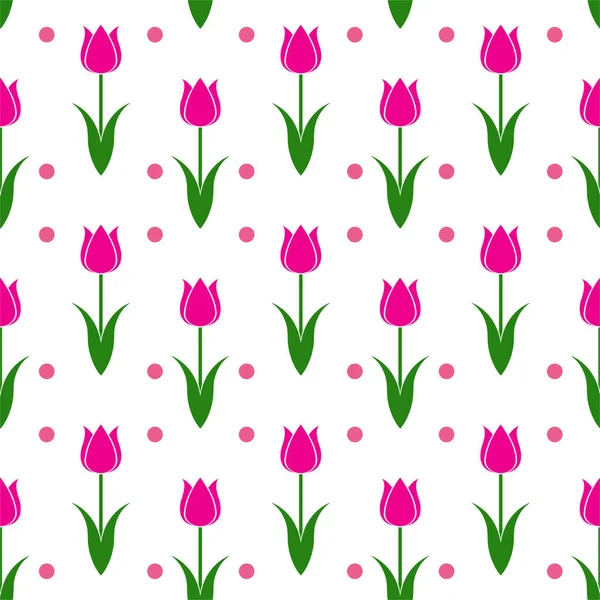 Tulipe Sans Couture Illustration Vectorielle — Image vectorielle