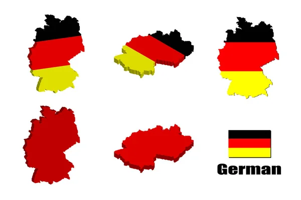 Germany Map White Background Vector Illustration — Stock Vector