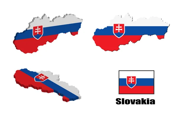 Mapa Slovenska Bílém Pozadí Vektorová Ilustrace — Stockový vektor