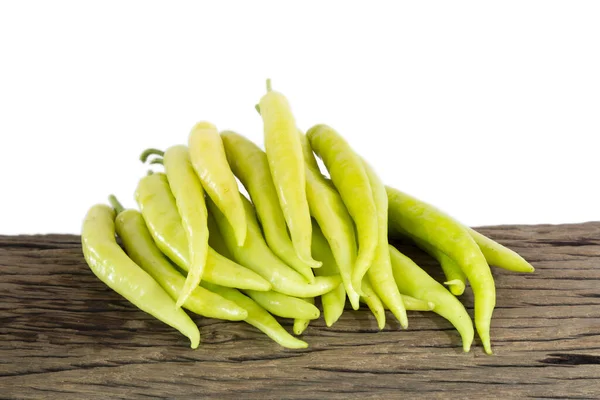 Chiles Verdes Sobre Fondo Blanco — Foto de Stock