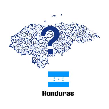 Honduras haritası soru işaretinden yapılmıştır.