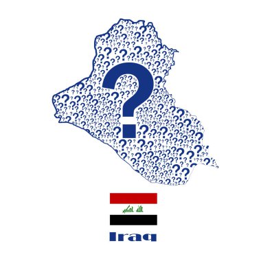 Irak haritası soru işaretinden yapıldı.