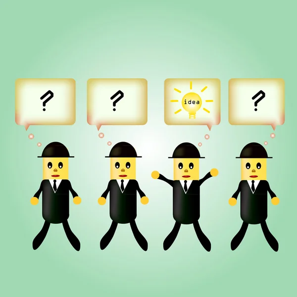 The concept of the idea business success. businessman with light — Stock Vector