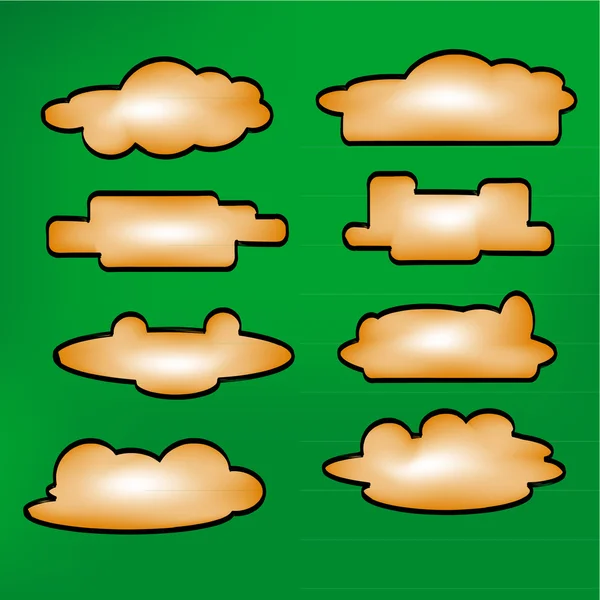 Illustratie berichten in de vorm van wolken. pictogrammenset. vector. — Stockvector