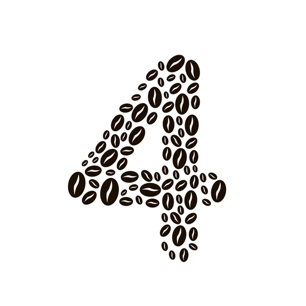 Kahve çekirdekleri vektör kümesi yapılan 4 numaralı — Stok Vektör