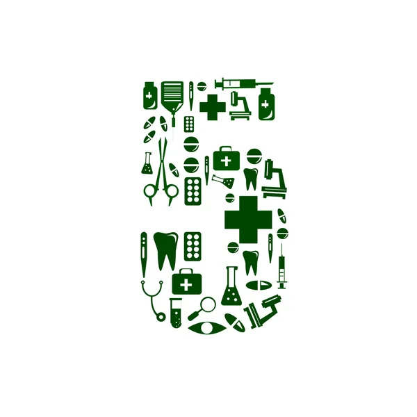 Tıbbi yazı tipi. alfabe tıbbi hap yaptı. Sayı 5