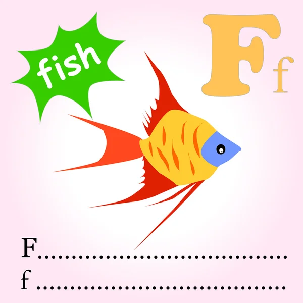 F is voor vis — Stockvector