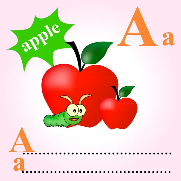 A est pour Apple — Image vectorielle