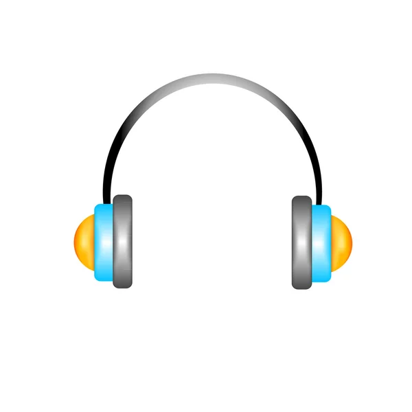 Απομονωμένες μεταλλικό ακουστικά εικονογράφηση φορέας eps10 — Διανυσματικό Αρχείο