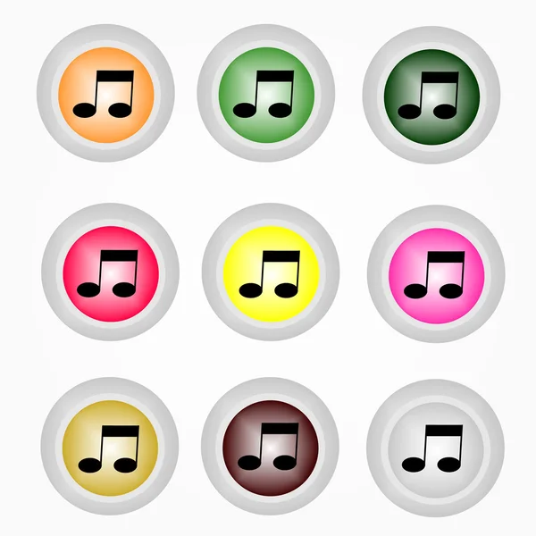 Music icon, vector illustration. Flat design style — Stock Vector